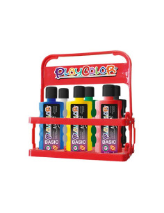 BASKET 6 BOTES PINTURA PLAYCOLOR ACRYLIC BASIC  250ml