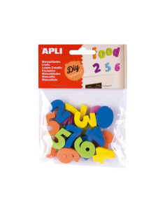 BLÍSTER 20 FIGURAS APLI GOMA EVA MAGNÉTICAS NÚMEROS