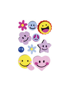 SET FIGURAS GOMA EVA FIXO KIDS ADHESIVAS 3D SMILE
