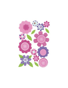 SET FIGURAS GOMA EVA FIXO KIDS ADHESIVAS 3D FLORES