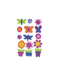 SET FIGURAS GOMA EVA FIXO KIDS ADHESIVAS 3D MACETAS