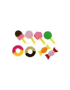 SET 16 FIGURAS FIELTRO FIXO KIDS ADHESIVAS 3D CHUCHES