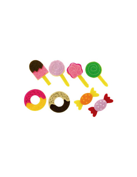 SET 16 FIGURAS FIELTRO FIXO KIDS ADHESIVAS 3D CHUCHES