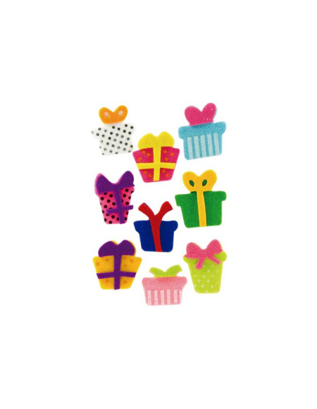 SET FIGURAS FIELTRO FIXO KIDS ADHESIVAS 3D REGALOS