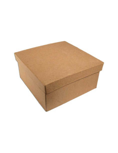 CAJA DE PAPEL MACHÉ INNSPIRO CUADRADO 15x15x7cm