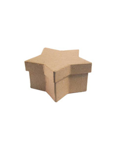 CAJA DE PAPEL MACHÉ INNSPIRO ESTRELLA 10x6x5cm