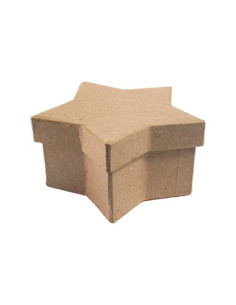 CAJA DE PAPEL MACHÉ INNSPIRO ESTRELLA 15x9x7cm