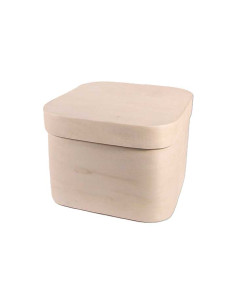CAJA MADERA DE CHAPA INNSPIRO CUADRADA 10x10x6cm
