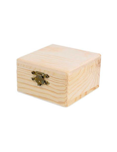 CAJA MADERA DE PINO INNSPIRO CUADRADA 12x12x8cm