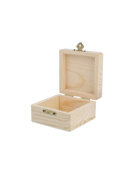 CAJA MADERA DE PINO INNSPIRO CUADRADA 12x12x8cm