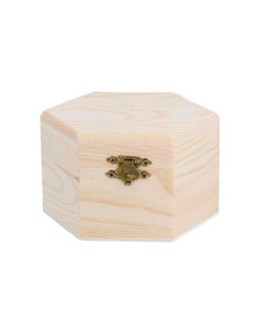CAJA MADERA DE PINO INNSPIRO HEXAGONAL 12x105X7cm