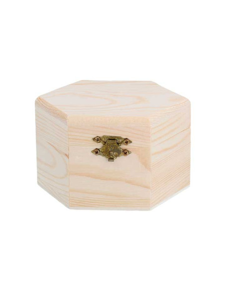 CAJA MADERA DE PINO INNSPIRO HEXAGONAL 12x105X7cm