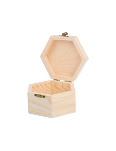 CAJA MADERA DE PINO INNSPIRO HEXAGONAL 12x105X7cm 2