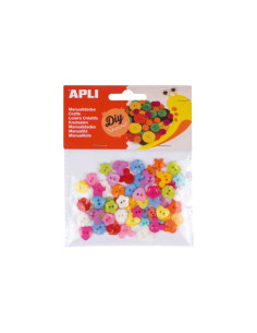 BOLSA 60 BOTONES APLI DE PLÁSTICO 12mm