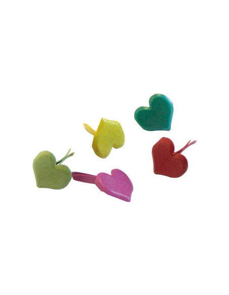 PACK 50 BRADS METÁLICOS ANITA Y SU MUNDO CORAZONES 10mm