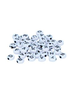 BOLSA 300 ABALORIOS REDONDOS INNSPIRO ABECEDARIO 7mm