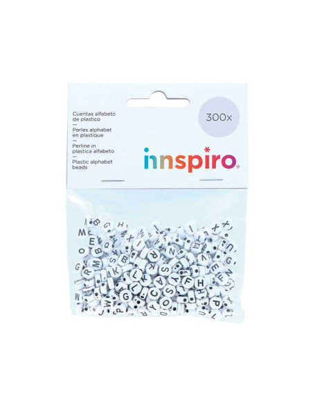 BOLSA 300 ABALORIOS REDONDOS INNSPIRO ABECEDARIO 7mm