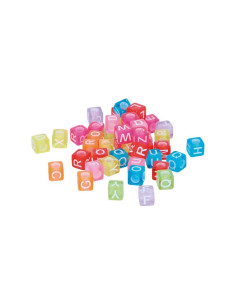 BOLSA 300 ABALORIOS EN CUBO INNSPIRO ABECEDARIO 6x6mm