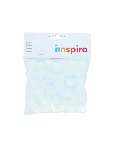 BOLSA 50 POMPONES INNSPIRO DE POLIPROPILENO Ø25mm