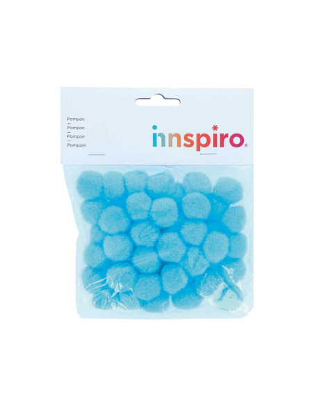 BOLSA 50 POMPONES INNSPIRO DE POLIPROPILENO Ø25mm