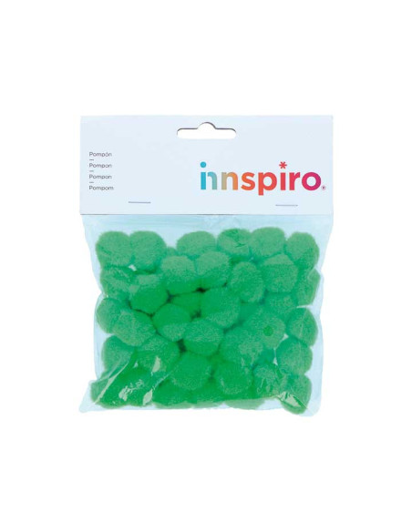 BOLSA 50 POMPONES INNSPIRO DE POLIPROPILENO Ø25mm