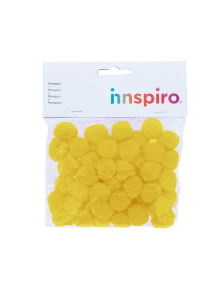 BOLSA 50 POMPONES INNSPIRO DE POLIPROPILENO Ø25mm