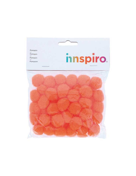 BOLSA 50 POMPONES INNSPIRO DE POLIPROPILENO Ø25mm