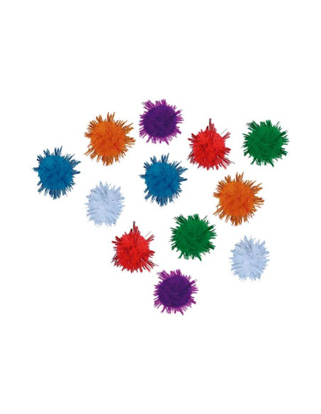 BOLSA 20 POMPONES BRILLANTES INNSPIRO Ø25mm SURTIDOS