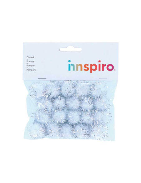 BOLSA 20 POMPONES BRILLANTES INNSPIRO Ø25mm