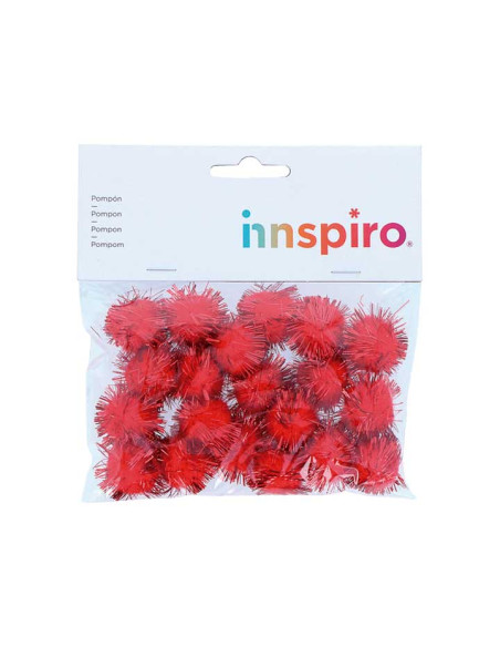 BOLSA 20 POMPONES BRILLANTES INNSPIRO Ø25mm