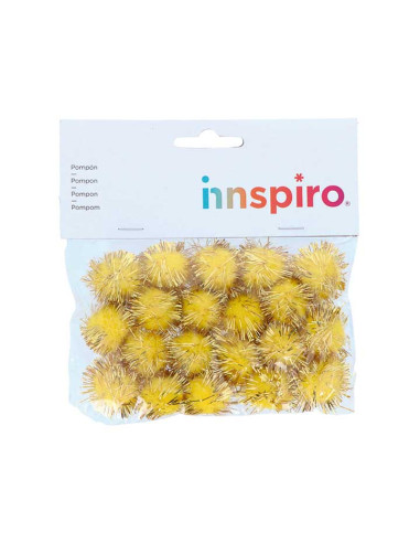 BOLSA 20 POMPONES BRILLANTES INNSPIRO Ø25mm
