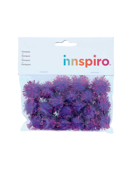 BOLSA 20 POMPONES BRILLANTES INNSPIRO Ø25mm