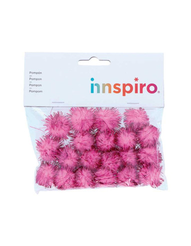 BOLSA 20 POMPONES BRILLANTES INNSPIRO Ø25mm