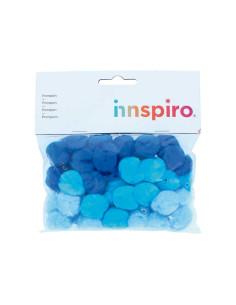 BOLSA 50 POMPONES ACRÍLICOS INNSPIRO Ø25mm CON TUBO 2