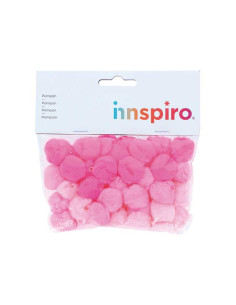 BOLSA 50 POMPONES ACRÍLICOS INNSPIRO Ø25mm CON TUBO 2