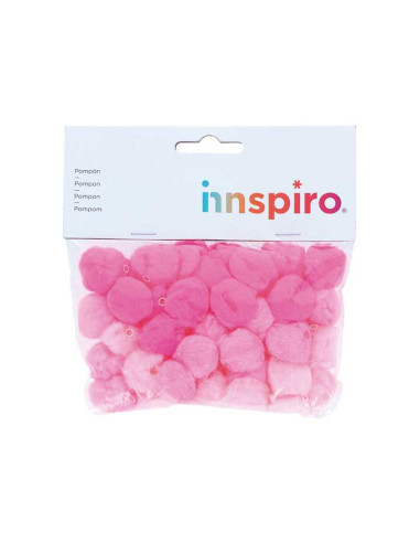 BOLSA 50 POMPONES ACRÍLICOS INNSPIRO Ø25mm CON TUBO