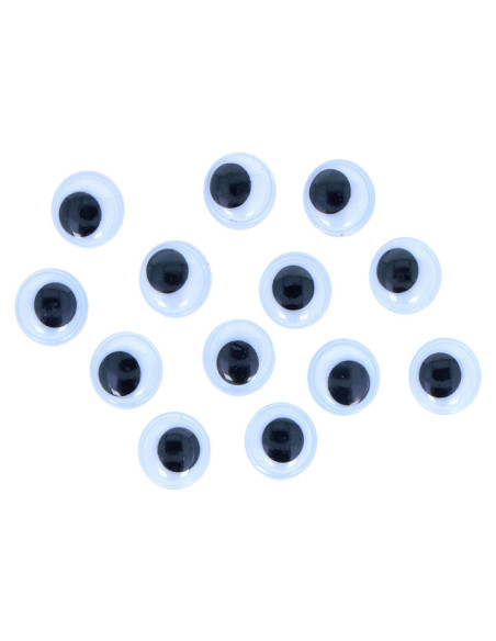 BOLSA 60 OJOS MÓVILES REDONDOS INNSPIRO ADHESIVOS Ø 12mm