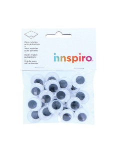 BOLSA 24 OJOS MÓVILES REDONDOS INNSPIRO ADHESIVOS Ø 20mm 2