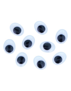 BOLSA 70 OJOS MÓVILES OVALADOS INNSPIRO ADHESIVOS 10x13mm