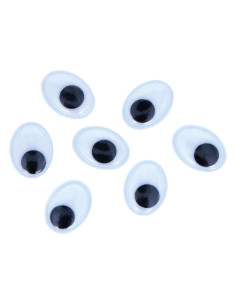 BOLSA 50 OJOS MÓVILES OVALADOS INNSPIRO ADHESIVOS 12x16mm