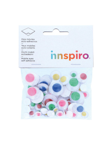 BOLSA 75 OJOS MÓVILES INNSPIRO ADHESIVOS SURTIDOS
