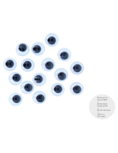 BOLSA 40 OJOS MÓVILES INNSPIRO ADHESIVOS FLUORESCENTES Ø8mm