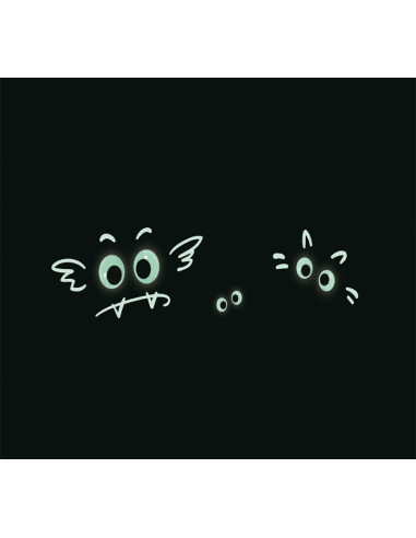 BOLSA 16 OJOS MÓVILES INNSPIRO ADHESIVOS FLUORESCENTES Ø15mm