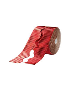 ROLLO 2 BORDES DECORATIVOS CARTÓN ONDULADO METALIZADO 75m