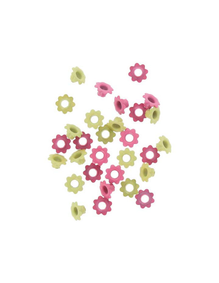 SET 30 OJALES INNSPIRO FLORES  10mm