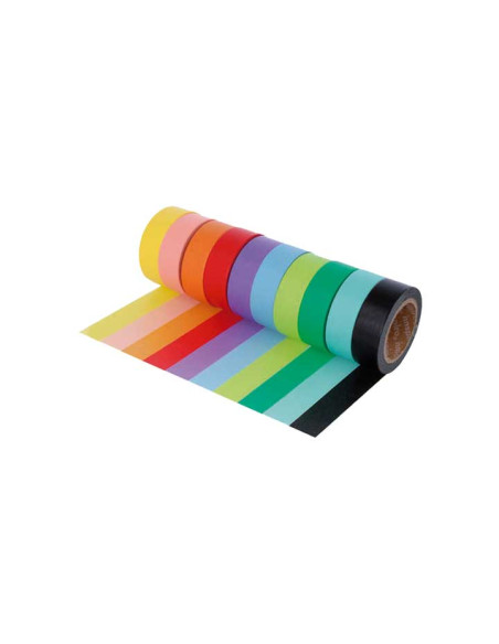 SET 10 CINTAS WASHI TAPE INNSPIRO LISOS BASICOS