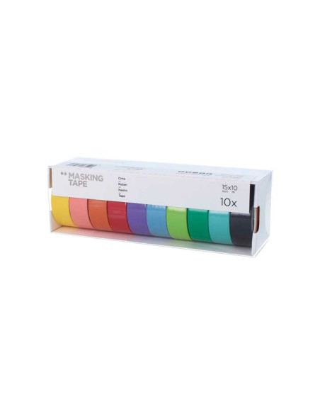 SET 10 CINTAS WASHI TAPE INNSPIRO LISOS BASICOS