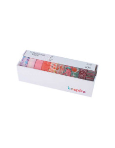 SET 10 CINTAS WASHI TAPE INNSPIRO SERIE FLORAL