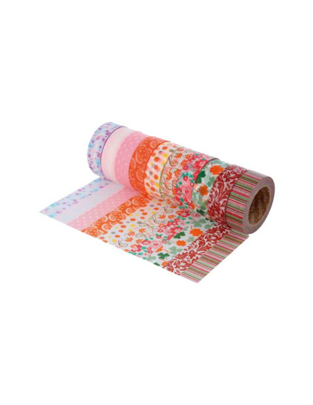 SET 10 CINTAS WASHI TAPE INNSPIRO SERIE FLORAL