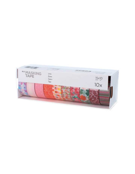 SET 10 CINTAS WASHI TAPE INNSPIRO SERIE FLORAL